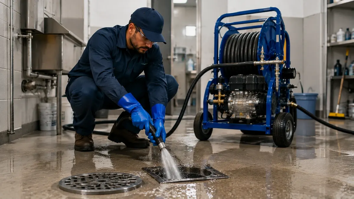 Floor Drain Hydro Jet Cleaning in Rimforest