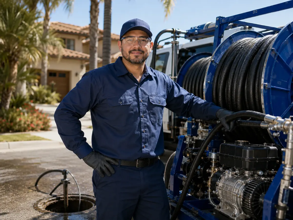 Hydro jet sewer cleaning in Rimforest