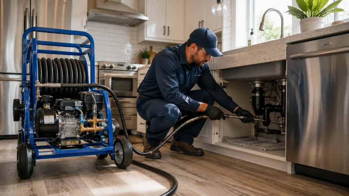 Kitchen Drain Hydro Jetting in Rimforest